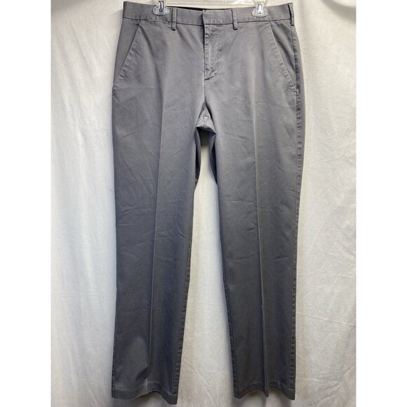 APT.9 Modern Fit Straight Leg Flat Front Chino Pants Men Size 34/34 Gray Used - Picture 1 of 16